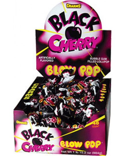CHARMS BLACK CHERRY BLOW POP - 48 CT.
